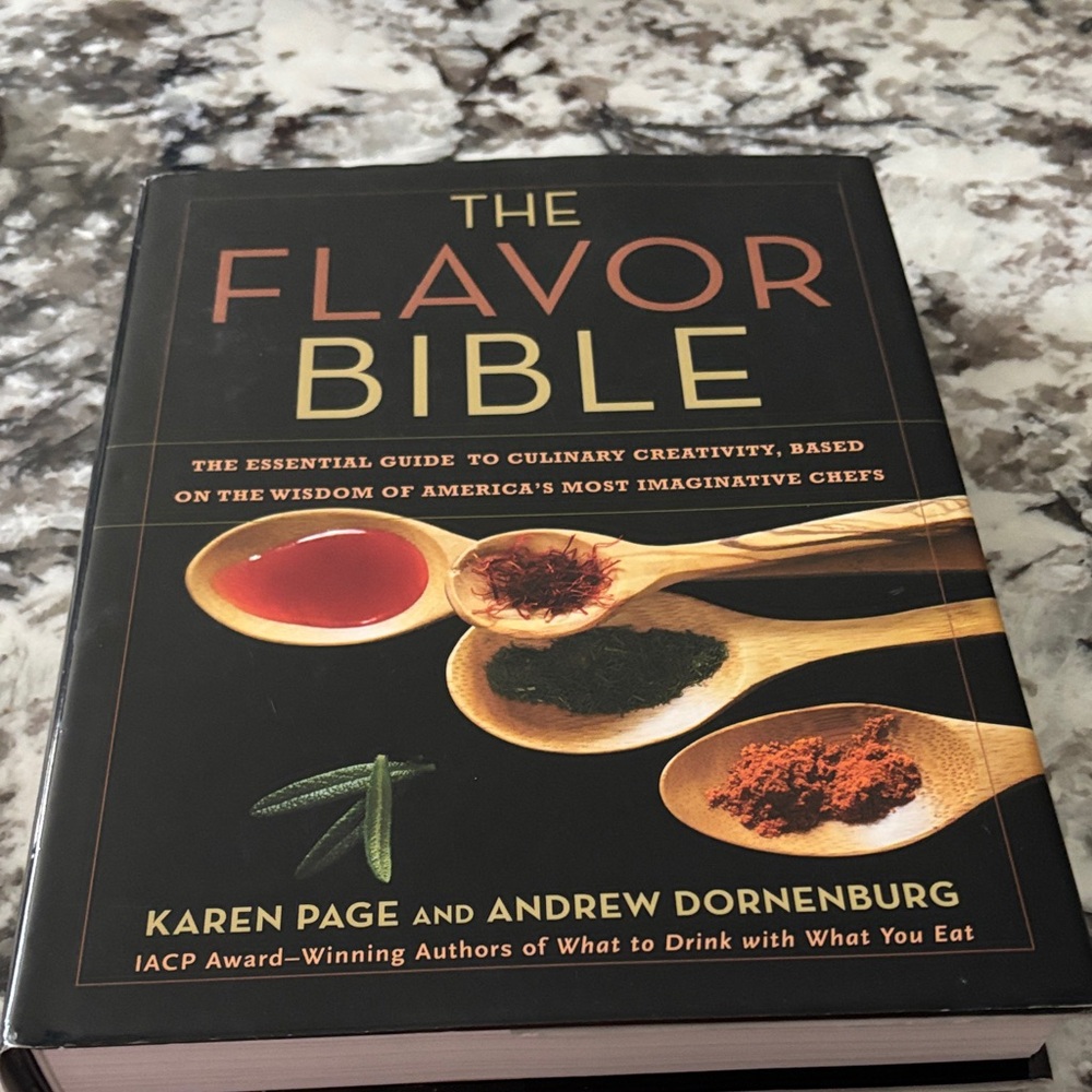 The Flavor Bible Hardcover Cookbook - Black with Gold Accents